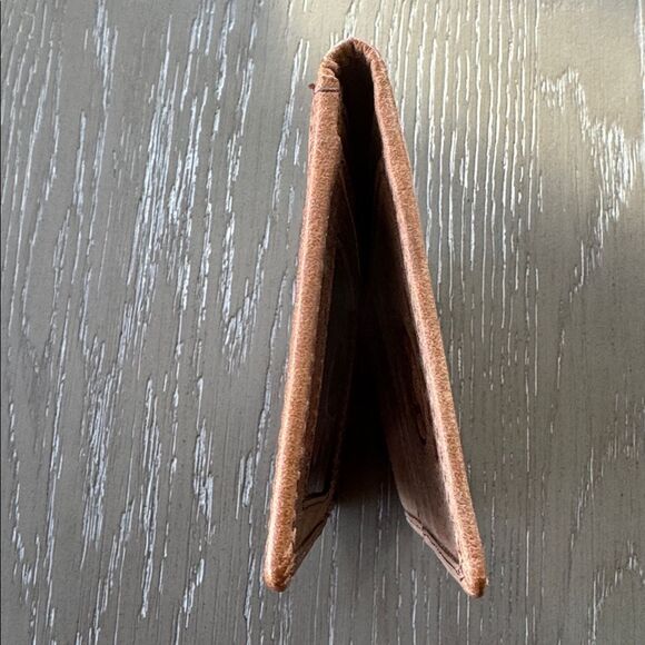 Roper Tan Leather Long Wallet with Embossed American flag Western Boho NWOT - Picture 8 of 8
